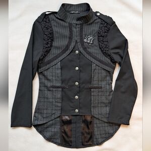 Angels Never Die Women's Avant Garde Beaded Blazer Gothic Steampunk Size 1 (S)